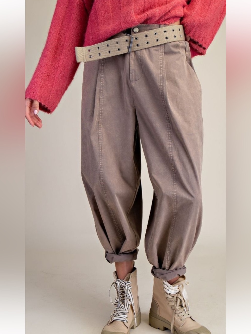 288 ❤️ EASEL PARACHUTE BARREL WOVEN PANTS - Picture 4 of 4